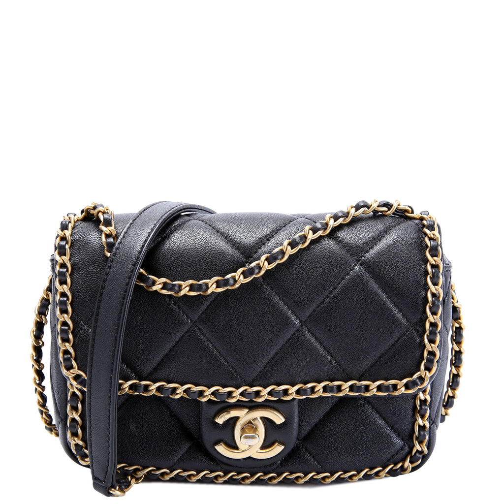 Chanel Chain Me Flap Small Lambskin (RFID) Black/Gold