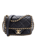 Chanel Chain Me Flap Small Lambskin (RFID) Black/Gold