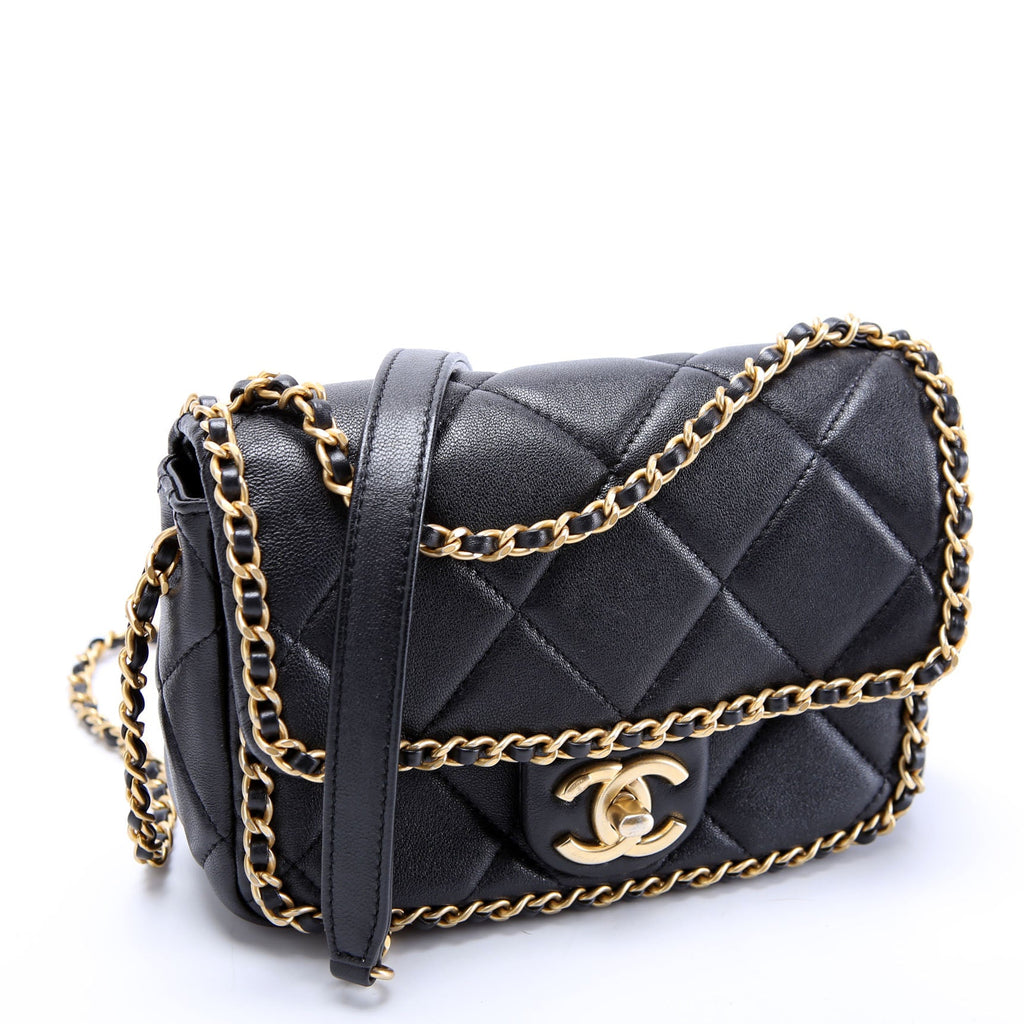 Chanel Chain Me Flap Small Lambskin (RFID) Black/Gold