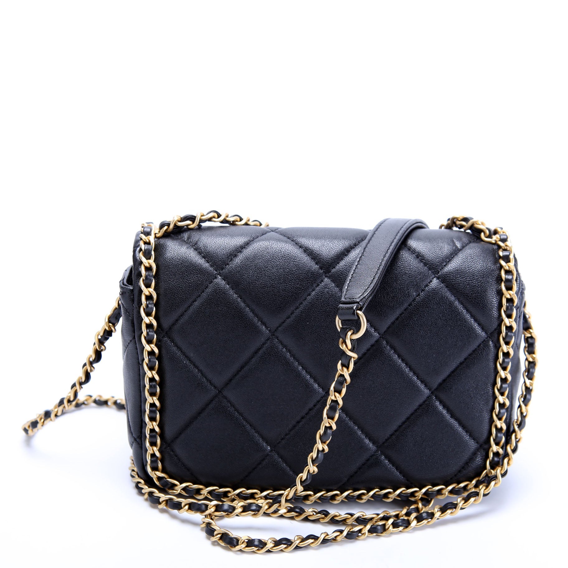Chanel Chain Me Flap Small Lambskin (RFID) Black/Gold
