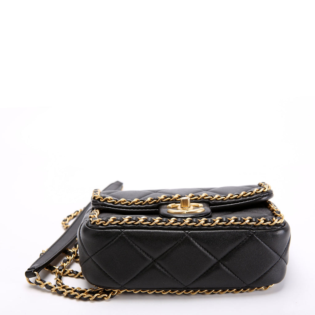 Chanel Chain Me Flap Small Lambskin (RFID) Black/Gold