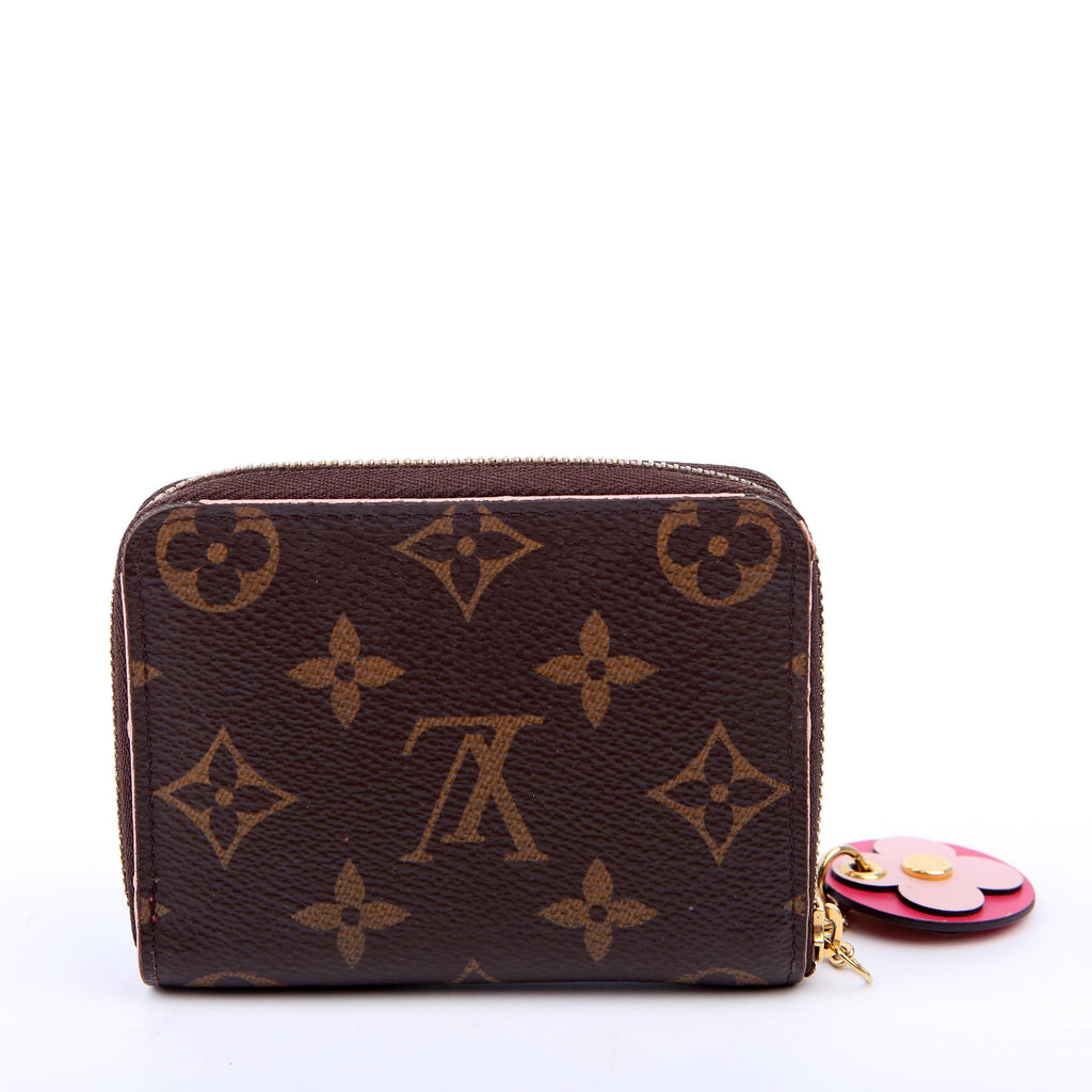 Louis Vuitton Zippy Coin Purse Flower Monogram Pink