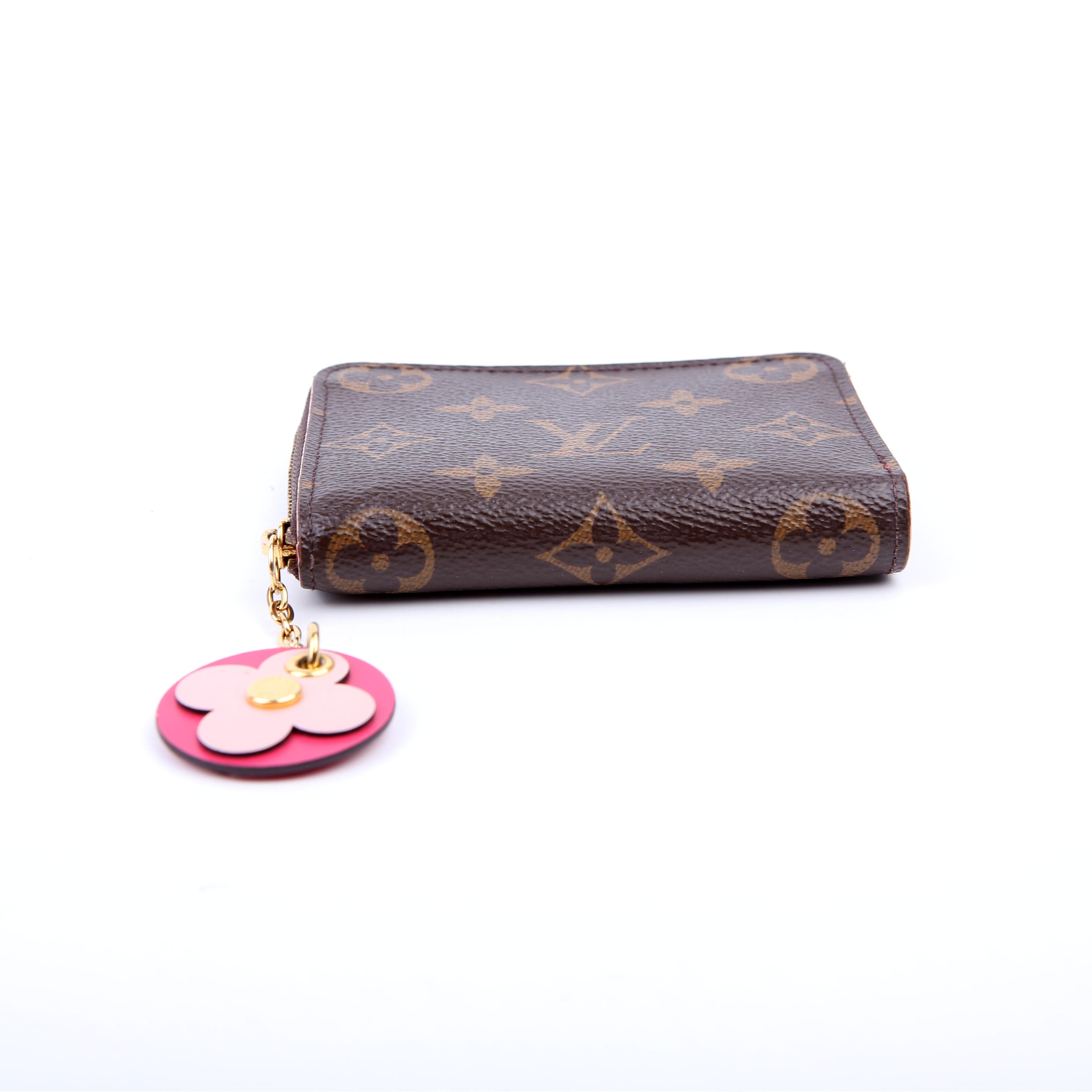 Louis Vuitton Zippy Coin Purse Flower Monogram Pink