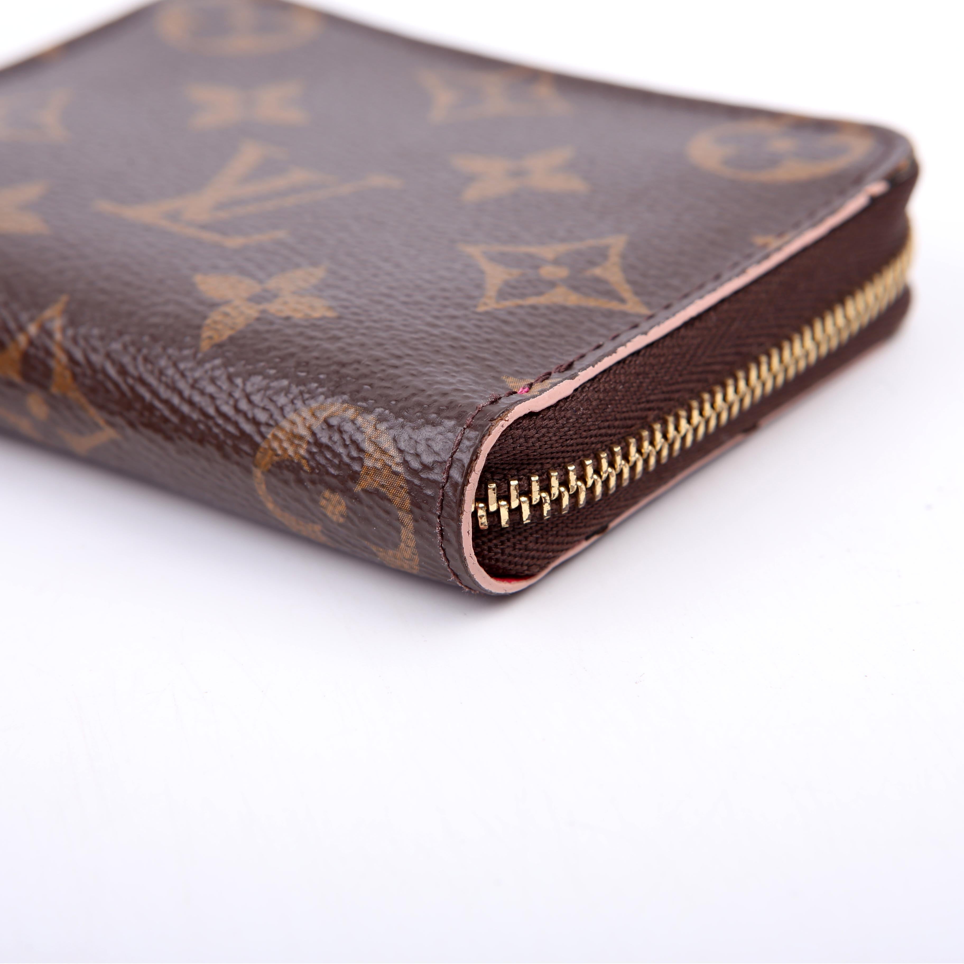 Louis Vuitton Zippy Coin Purse Flower Monogram Pink