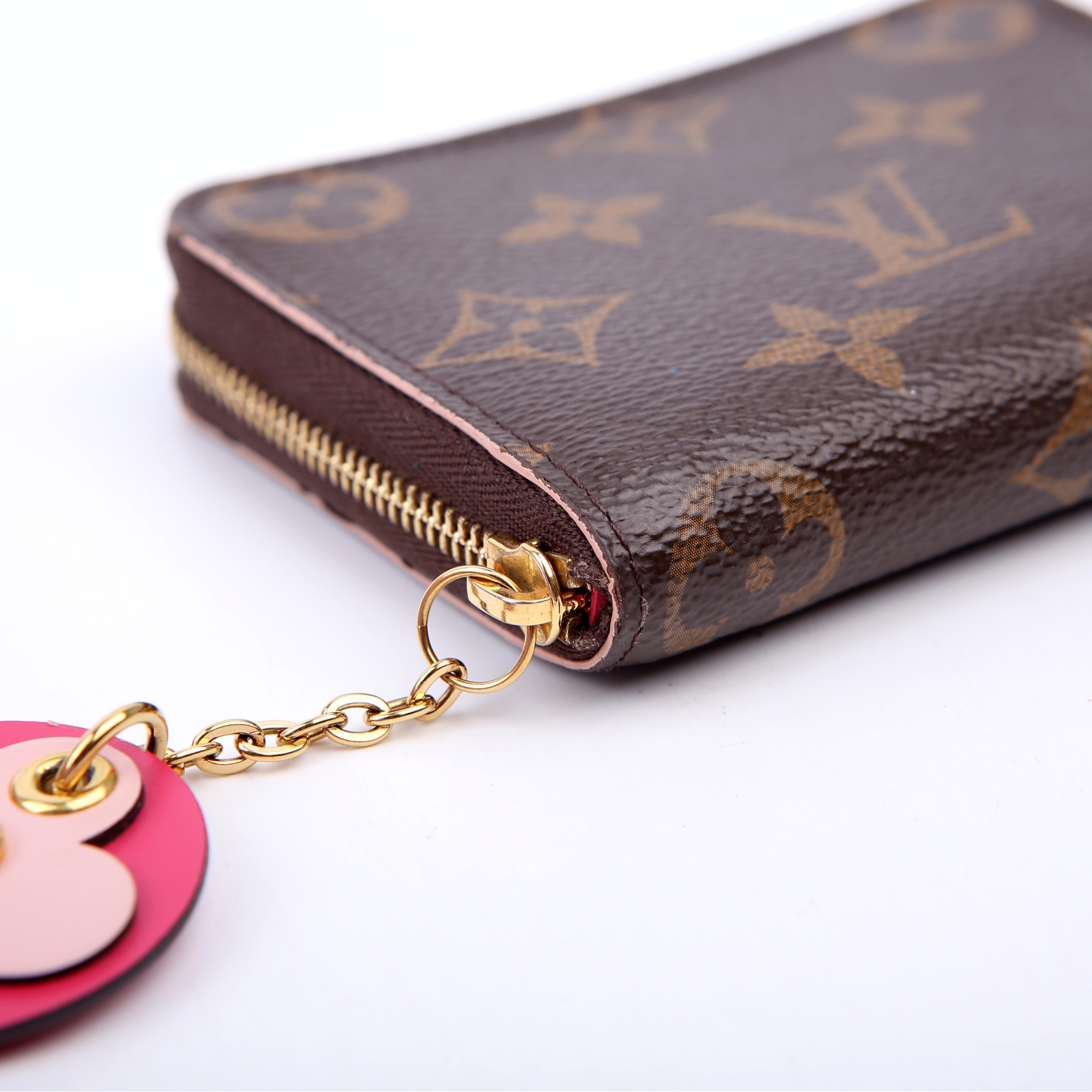 Louis Vuitton Zippy Coin Purse Flower Monogram Pink