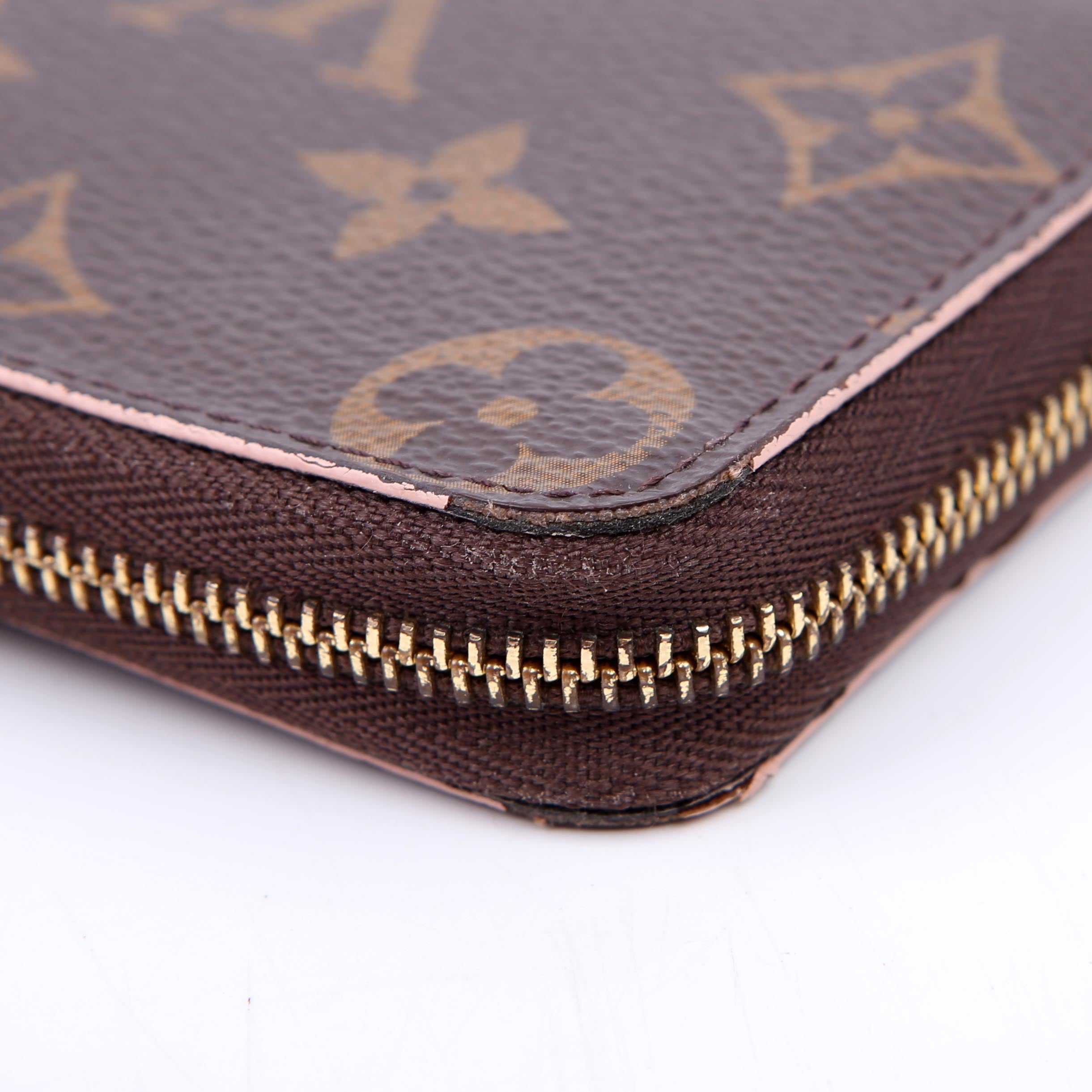 Louis Vuitton Zippy Coin Purse Flower Monogram Pink