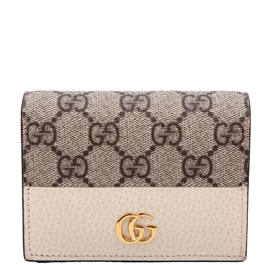 Gucci 658610 GG Supreme Marmont Card Case White