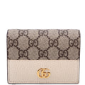 Gucci 658610 GG Supreme Marmont Card Case White