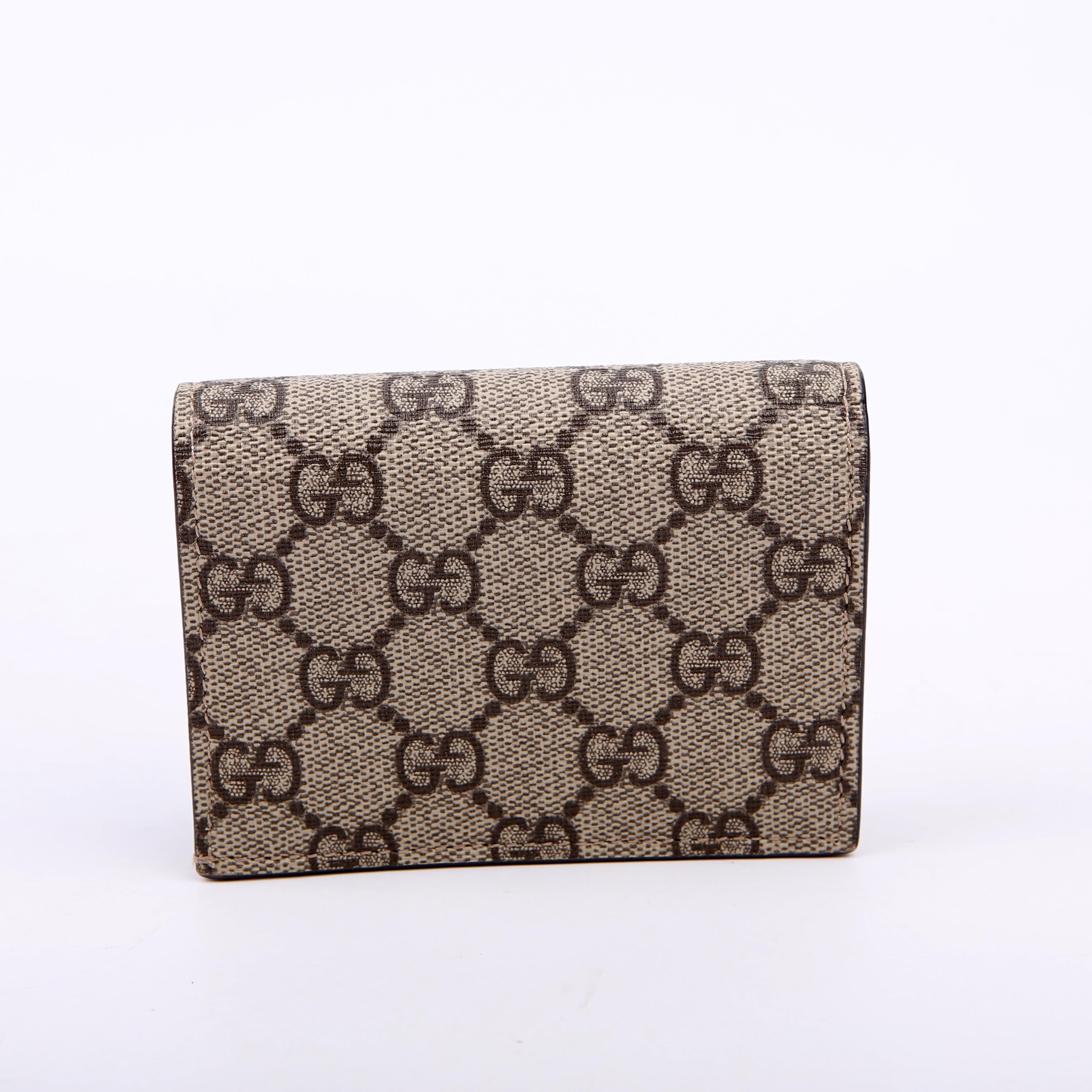 Gucci 658610 GG Supreme Marmont Card Case White