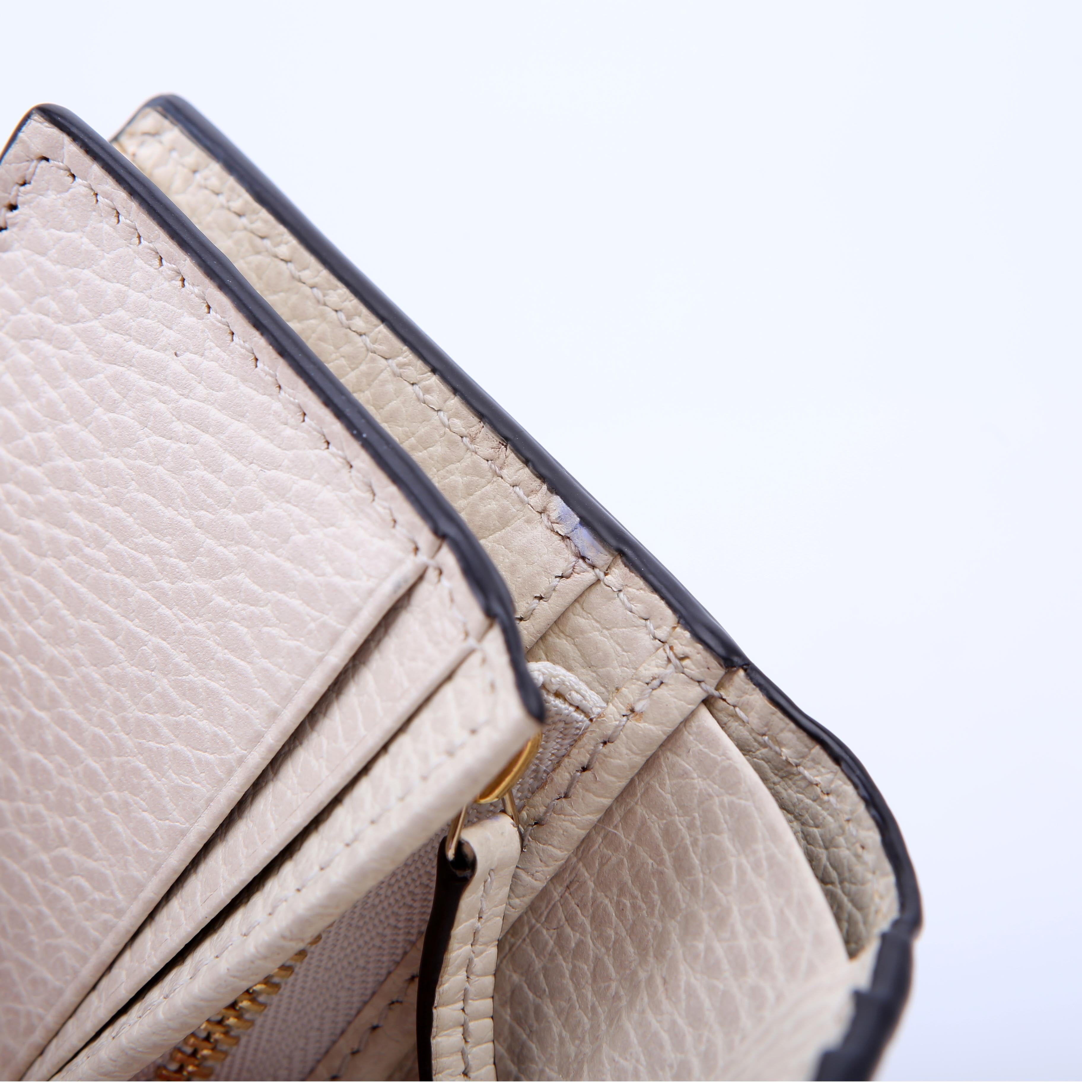 Gucci 658610 GG Supreme Marmont Card Case White