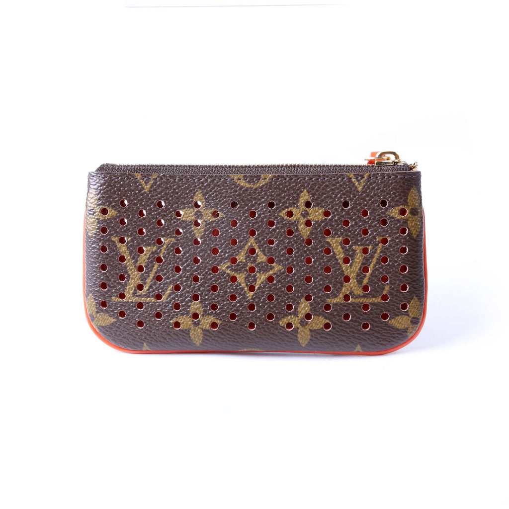 Louis Vuitton Pochette Cles Monogram Perforated Orange