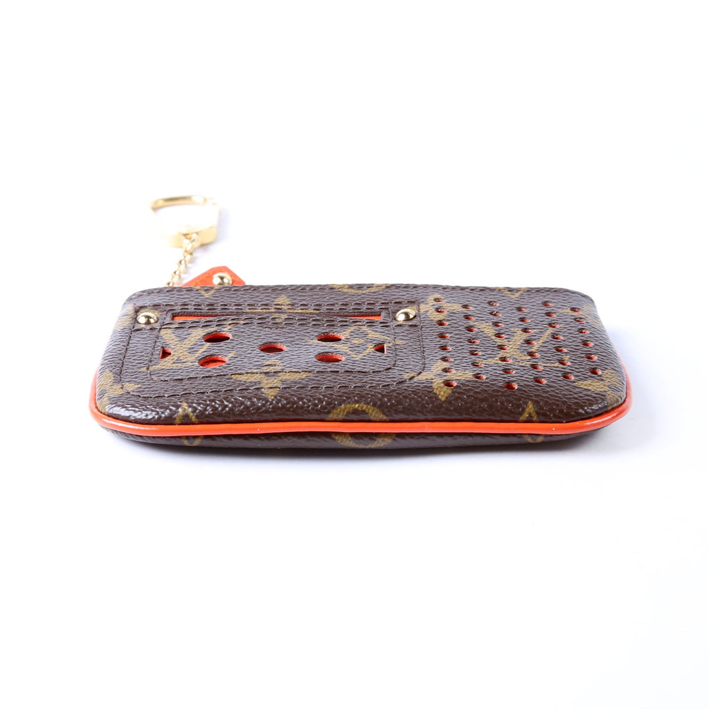 Louis Vuitton Pochette Cles Monogram Perforated Orange