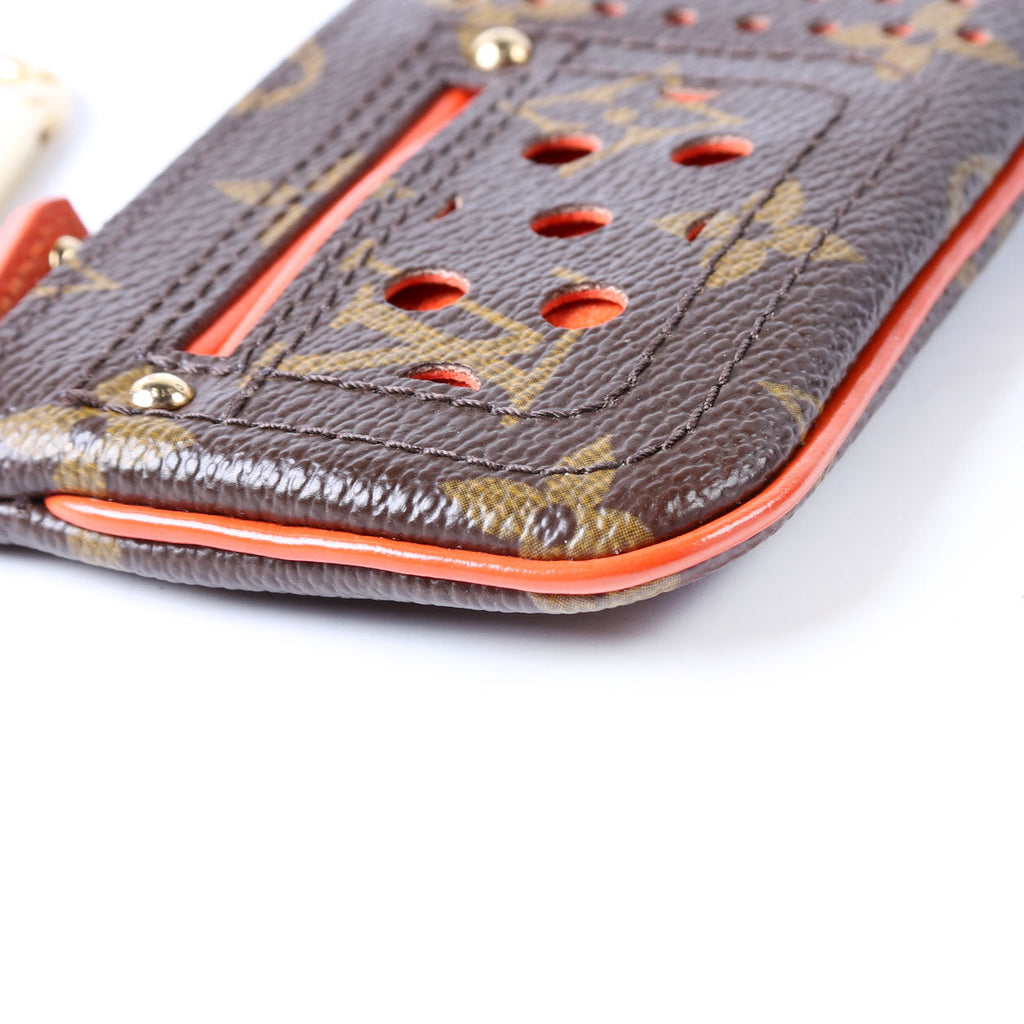 Louis Vuitton Pochette Cles Monogram Perforated Orange