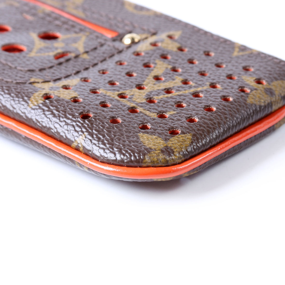 Louis Vuitton Pochette Cles Monogram Perforated Orange
