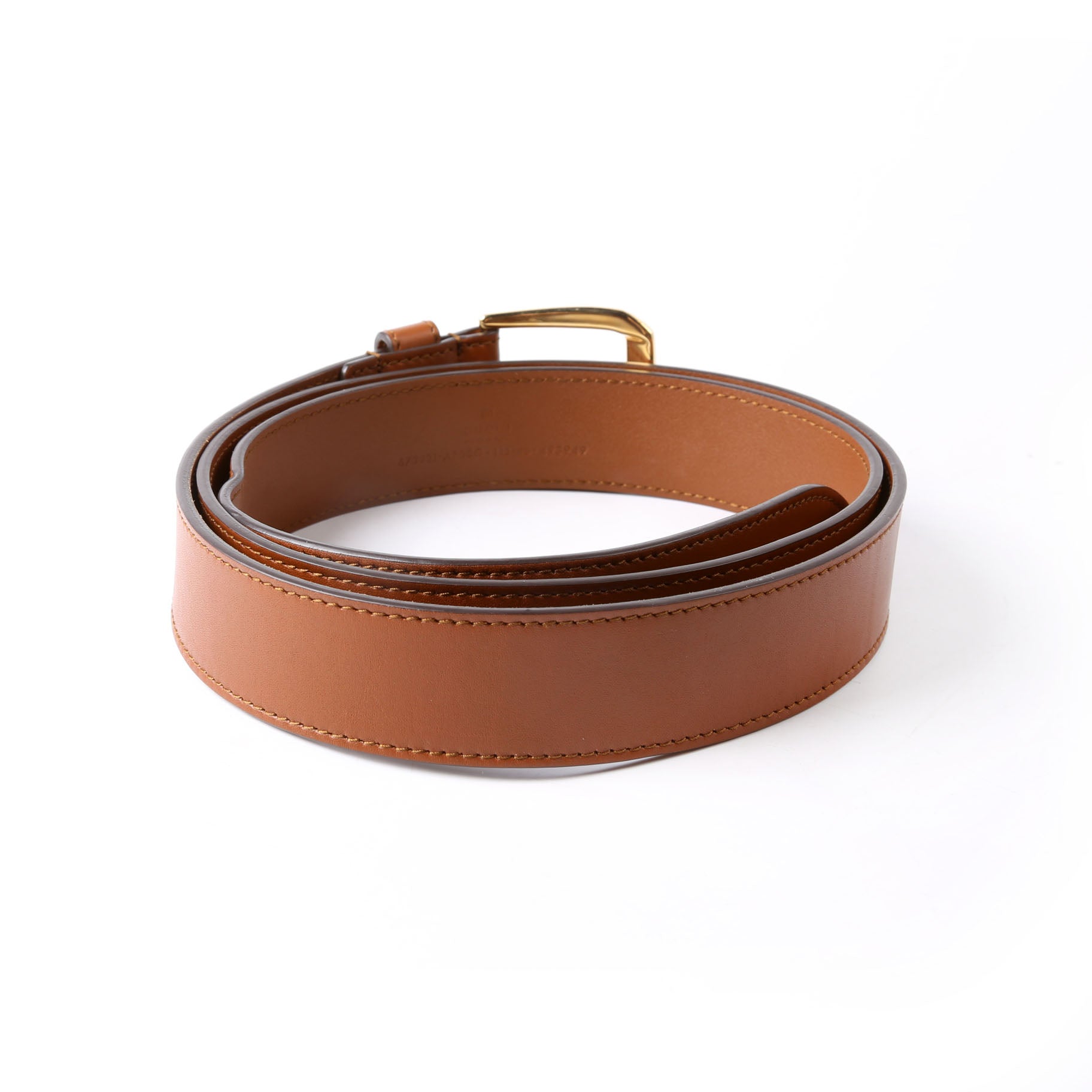 Gucci 673921 Leather Interlocking G Belt Size 115/46 Brown
