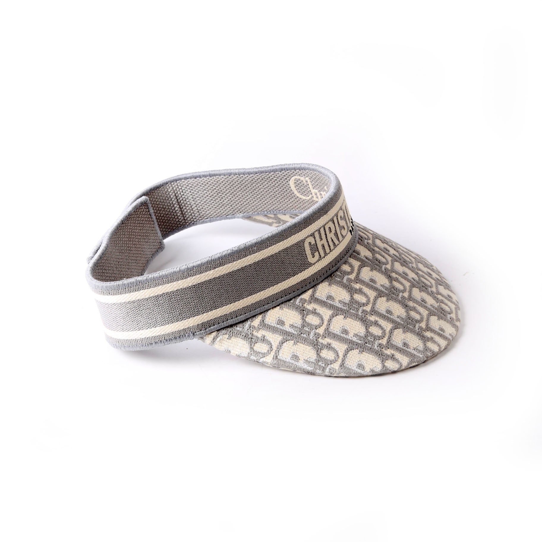 Christian Dior D-Smash Visor Oblique Hat Grey/Beige
