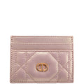 Christian Dior Caro Freesia Card Holder Champagne