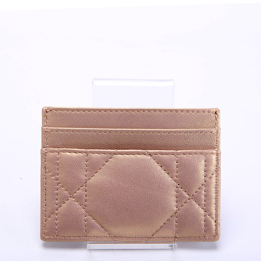 Christian Dior Caro Freesia Card Holder Champagne