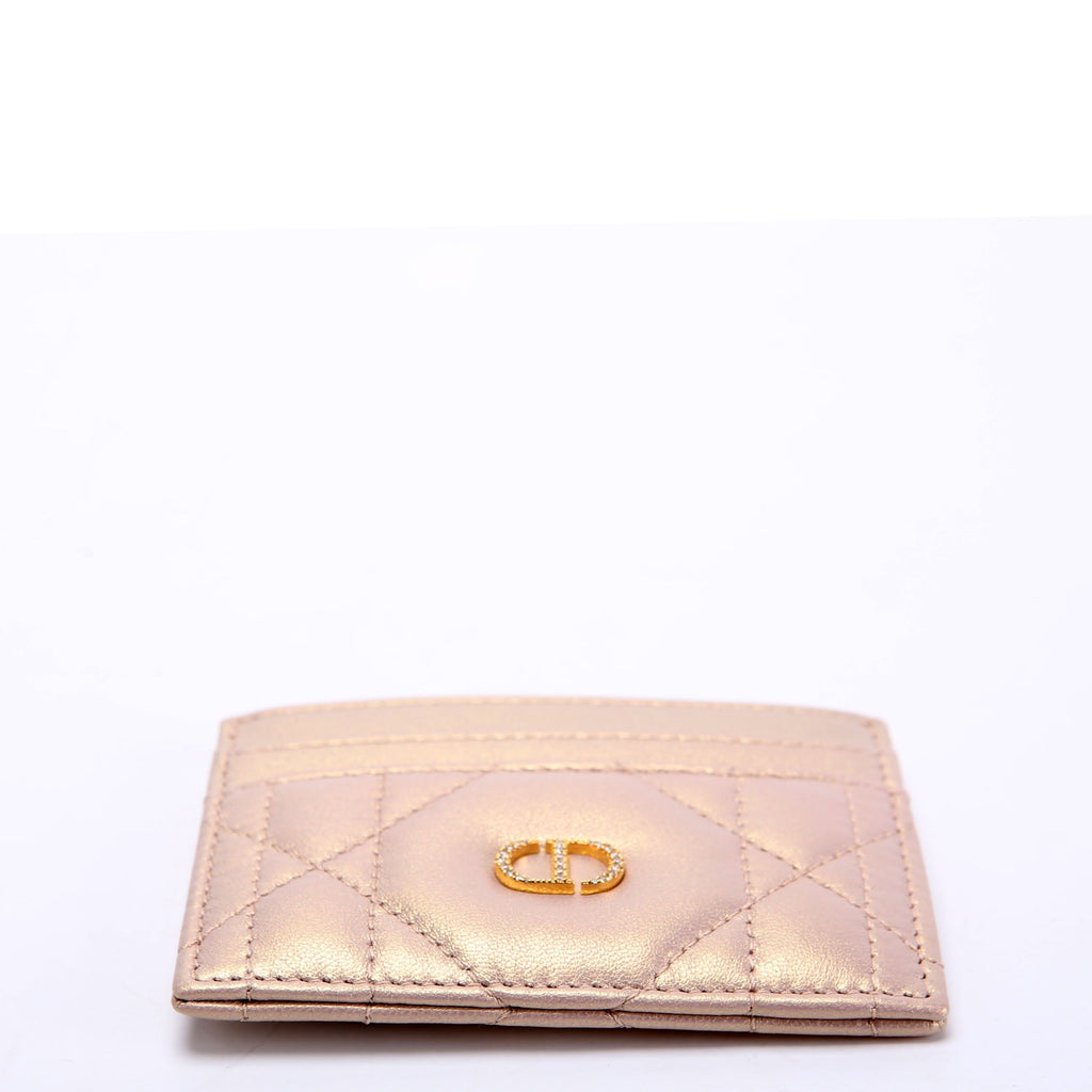 Christian Dior Caro Freesia Card Holder Champagne