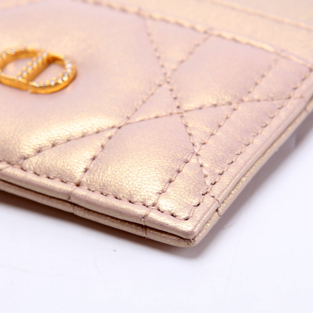 Christian Dior Caro Freesia Card Holder Champagne