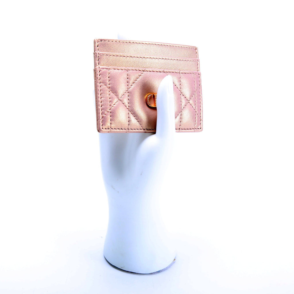 Christian Dior Caro Freesia Card Holder Champagne
