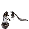 Saint Laurent Cristal Chain Link Sandals Size 40 Black