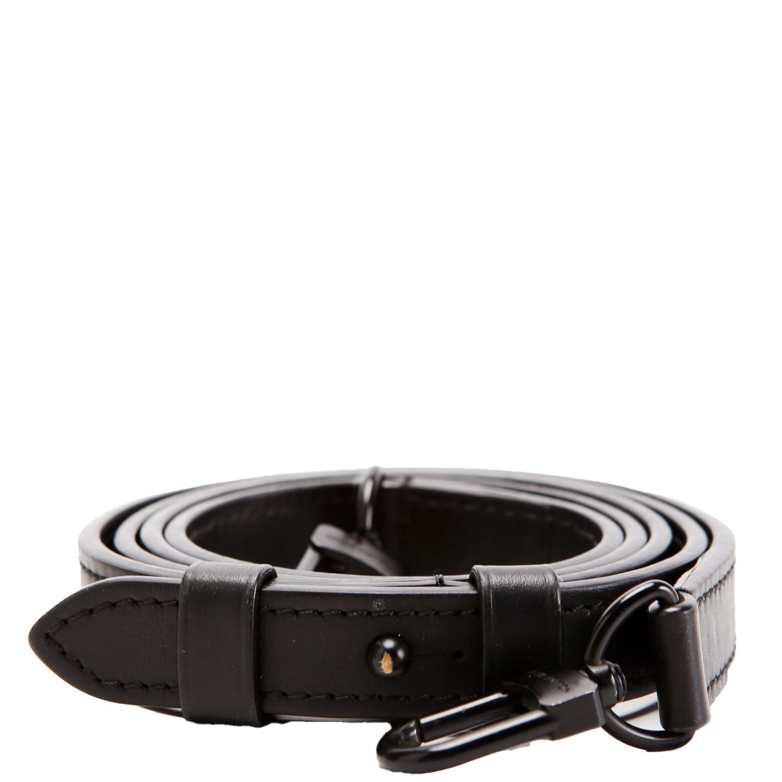 Louis Vuitton S Lock Leather Adjustable Strap Black