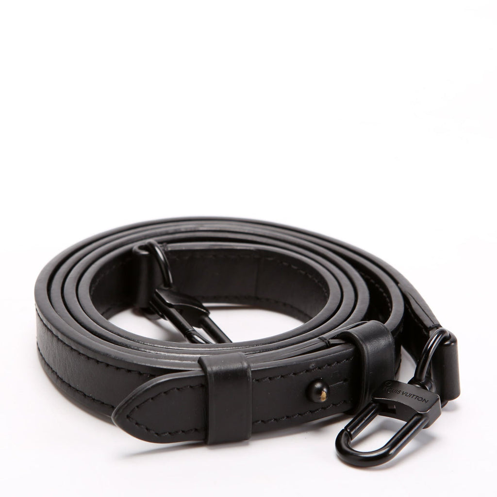 Louis Vuitton S Lock Leather Adjustable Strap Black
