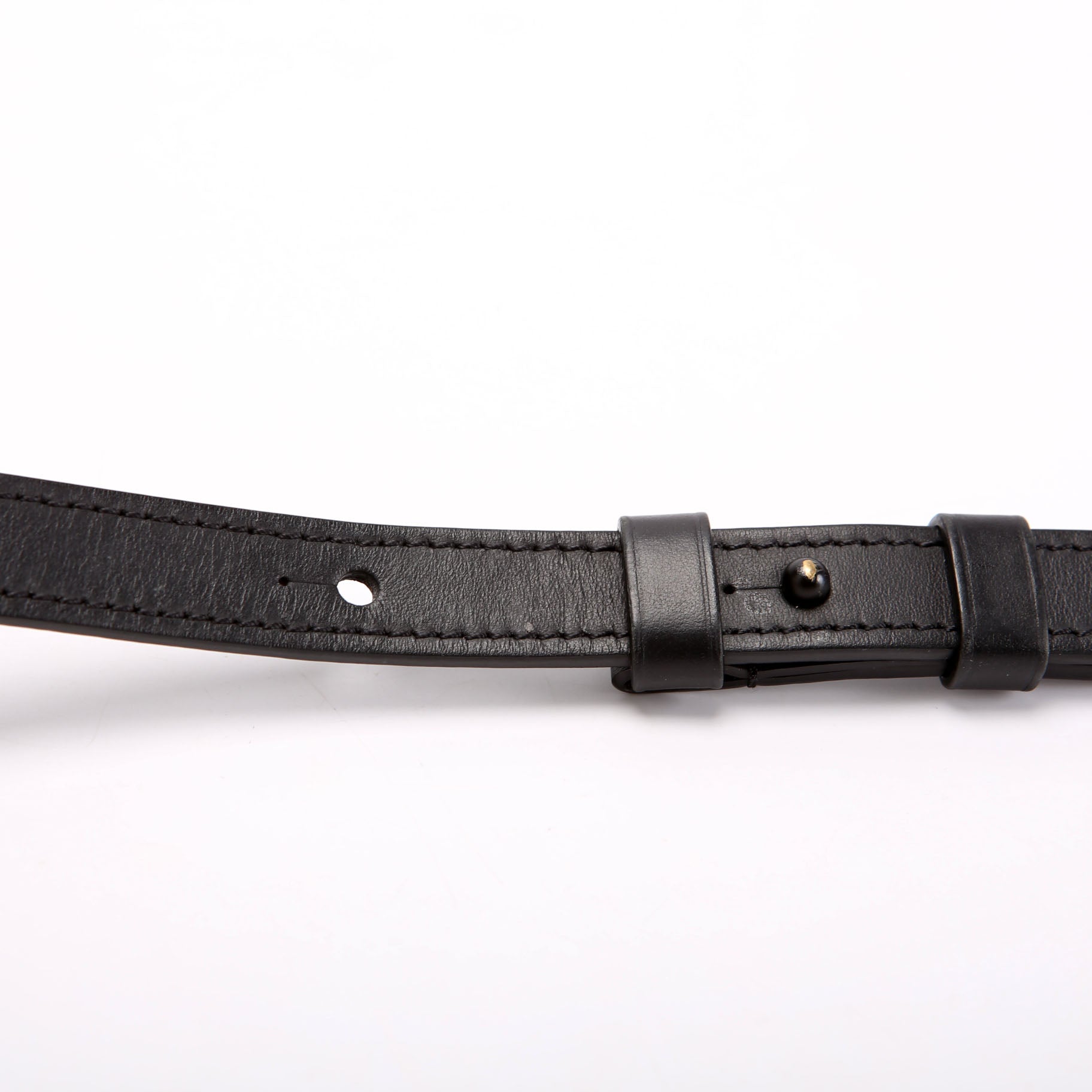Louis Vuitton S Lock Leather Adjustable Strap Black