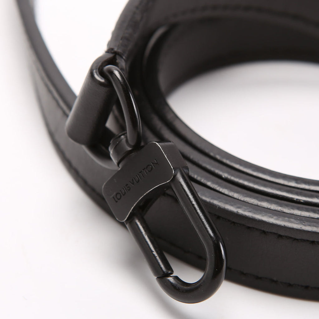 Louis Vuitton S Lock Leather Adjustable Strap Black