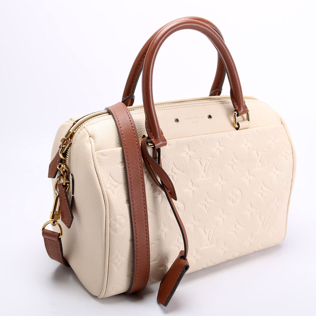 Louis Vuitton Speedy 25 Bandouliere Empreinte NM Cream