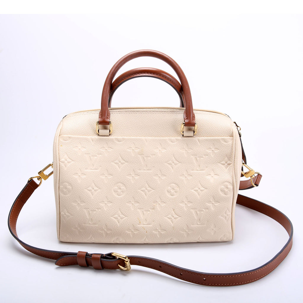 Louis Vuitton Speedy 25 Bandouliere Empreinte NM Cream