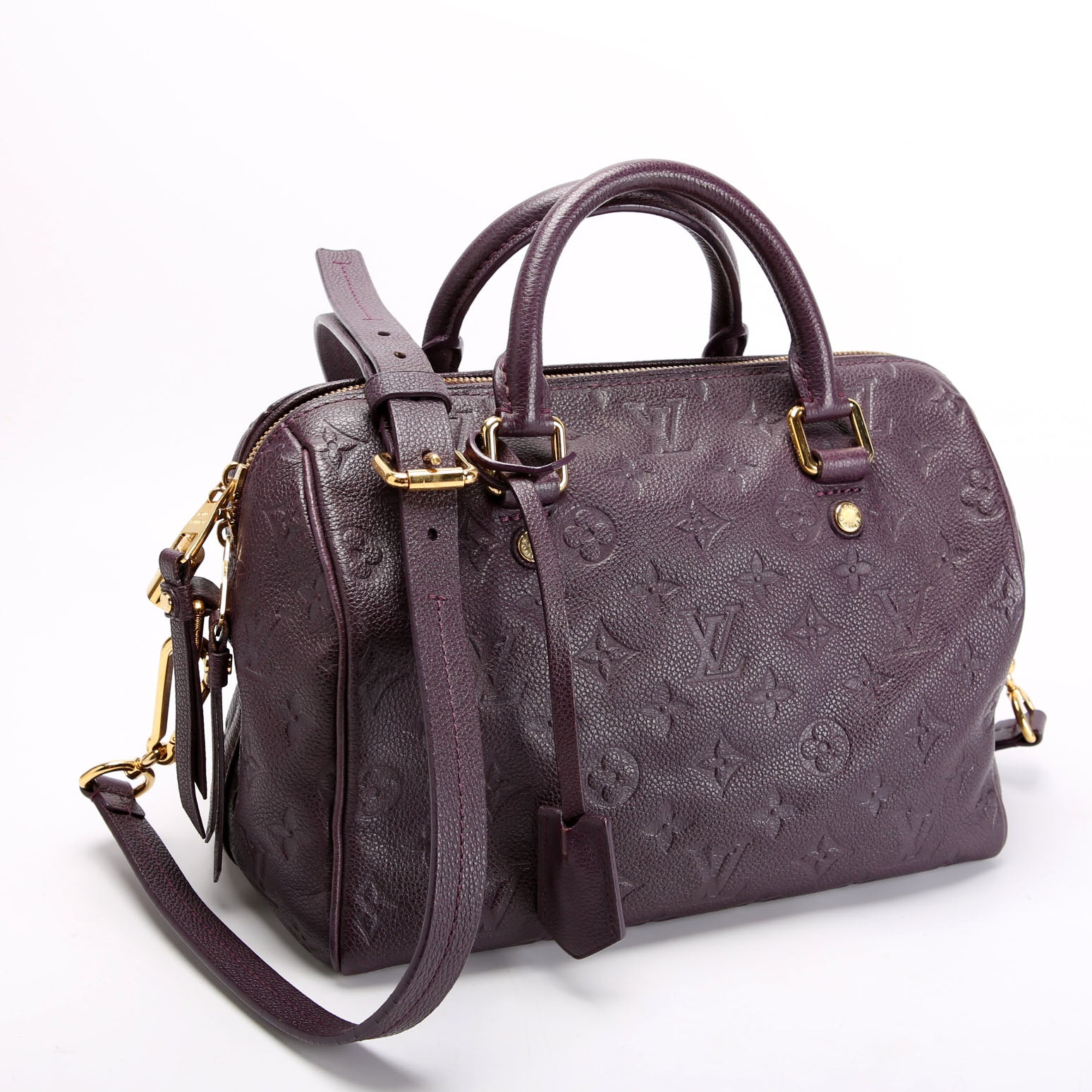 Louis Vuitton Speedy 25 With Strap Empreinte Purple
