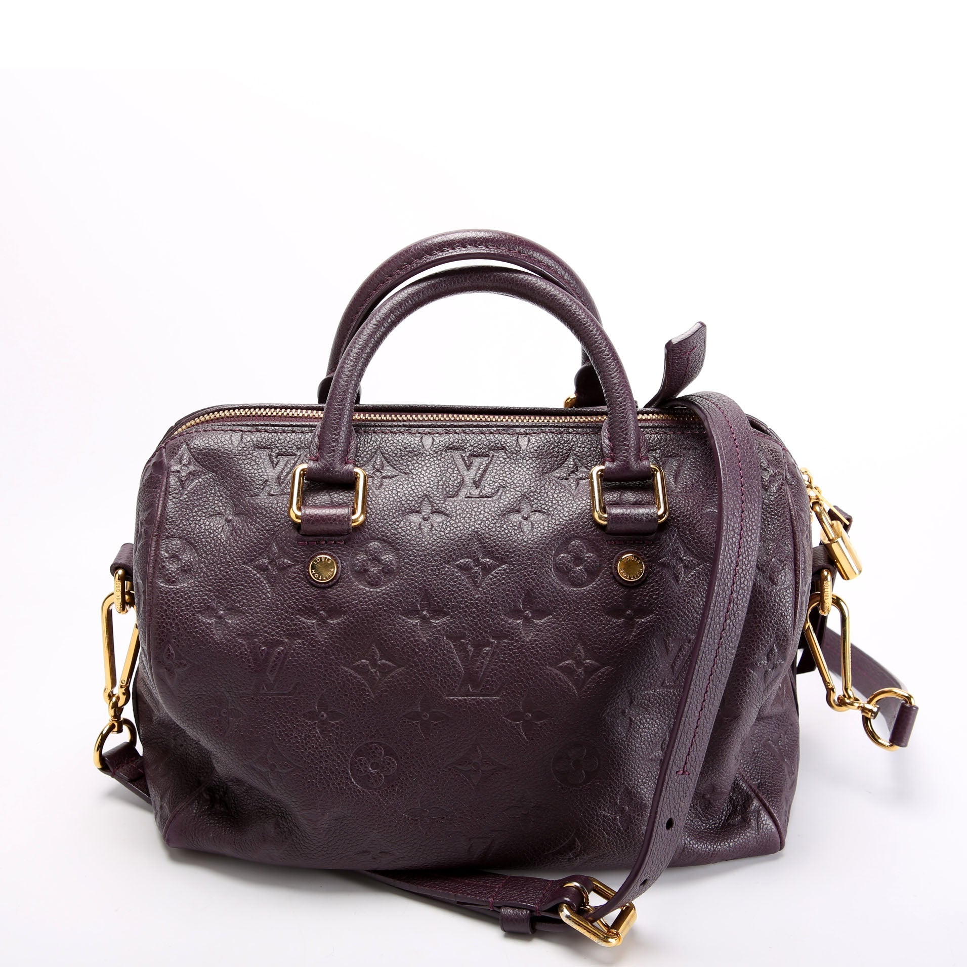 Louis Vuitton Speedy 25 With Strap Empreinte Purple