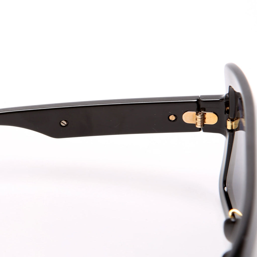 Gucci GG0900S Acetate Shield Sunglasses Black/Gold