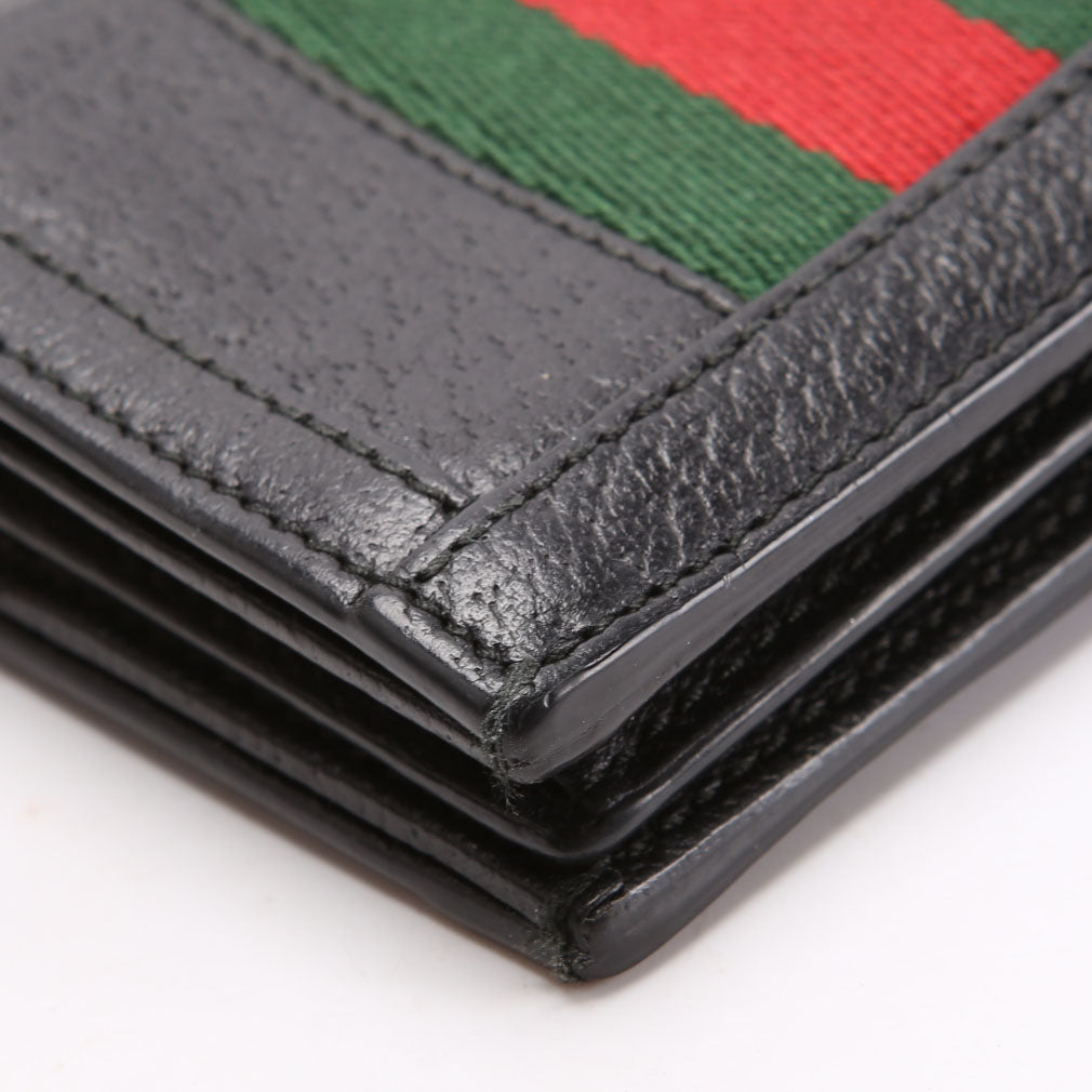 Gucci 523155 Ophidia GG Card Case Wallet Black