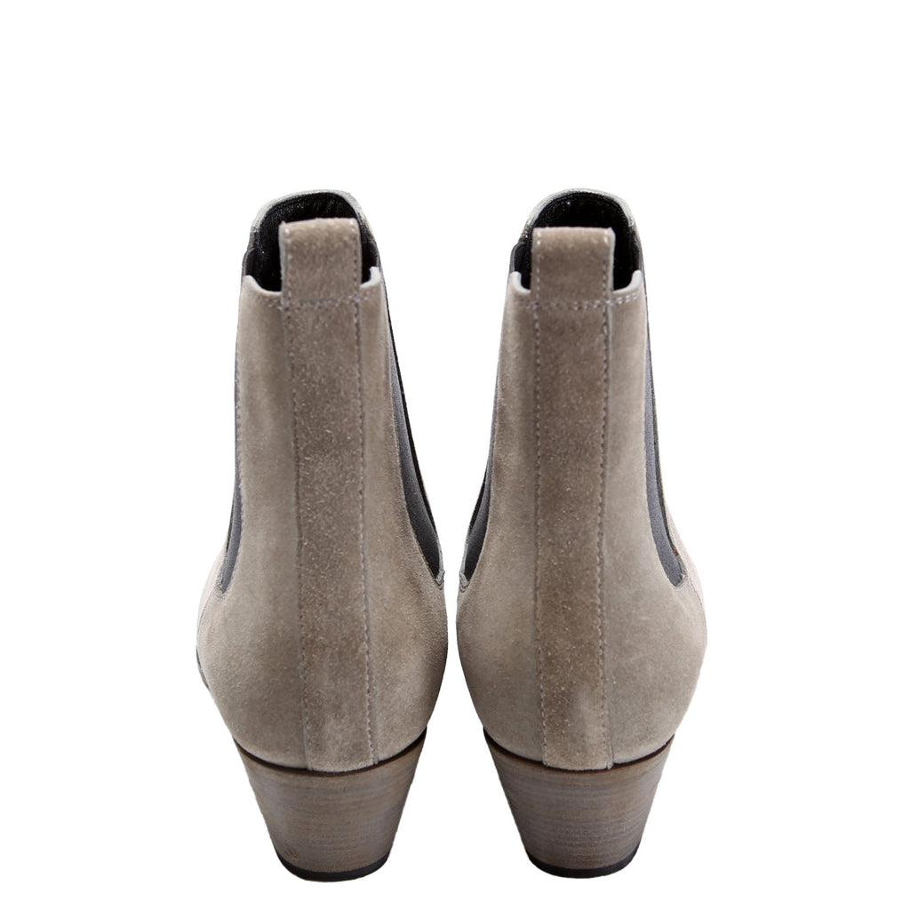 Saint Laurent Suede Chelsea Ankle Boots Size 37.5 Taupe