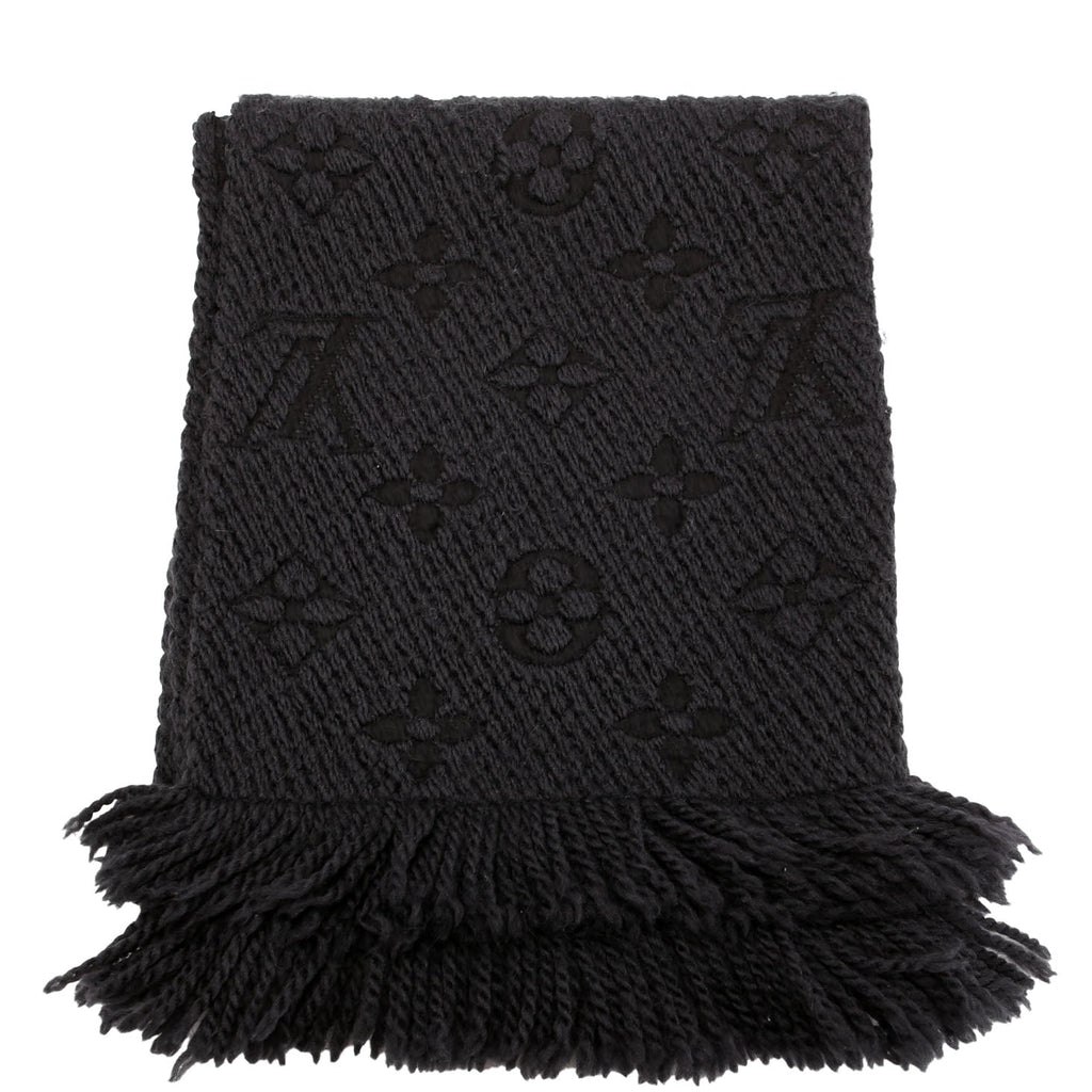 Louis Vuitton Logomania Wool/Silk Scarf Black