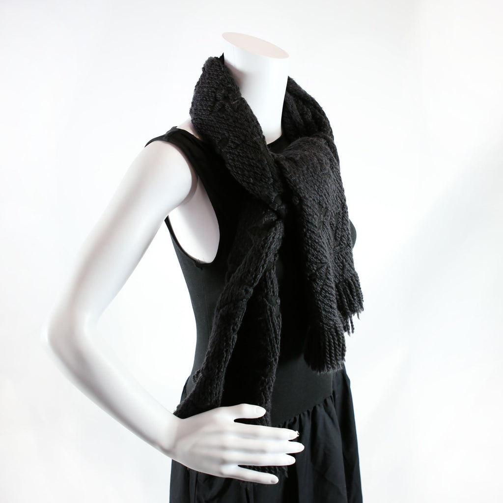 Louis Vuitton Logomania Wool/Silk Scarf Black