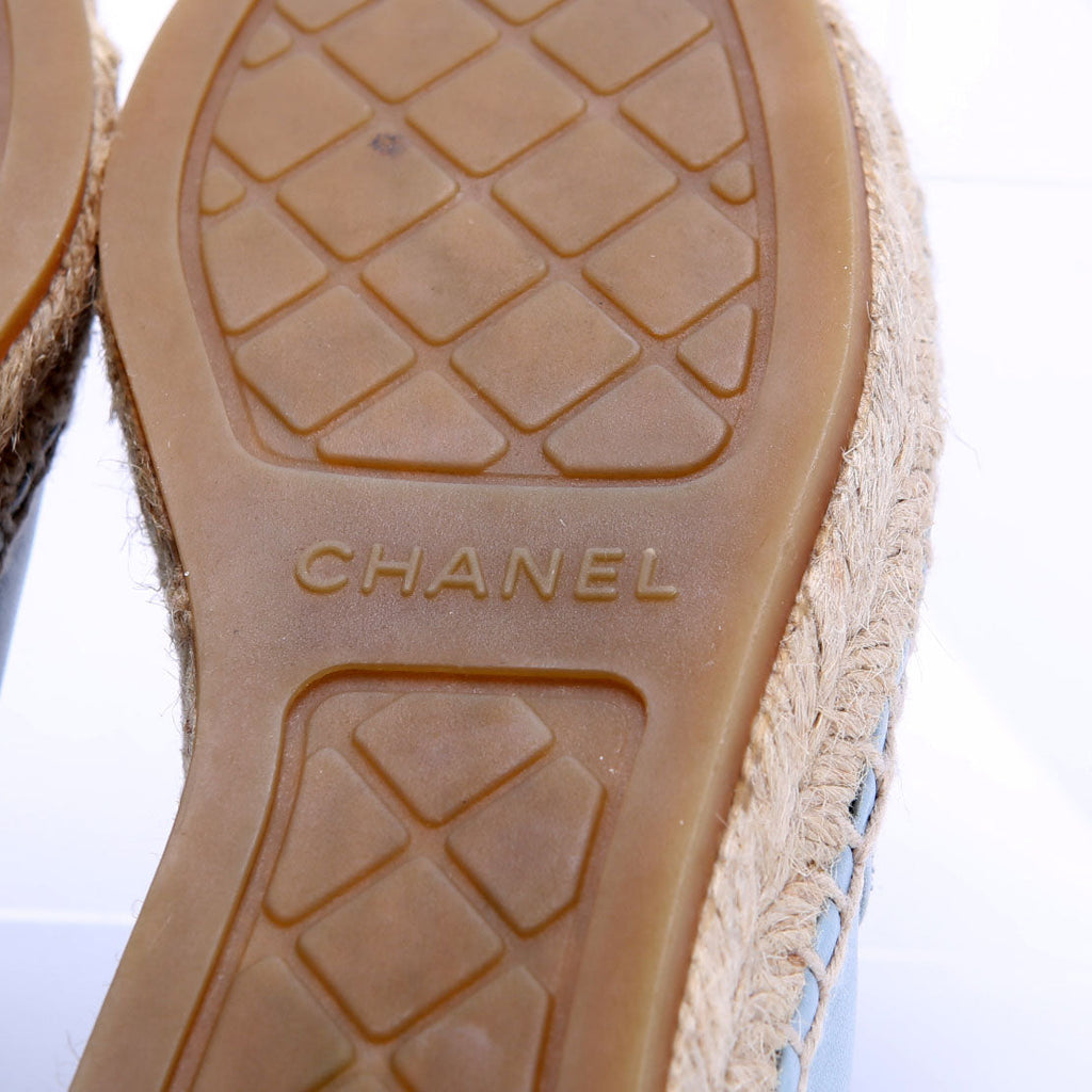 Chanel CC Espadrilles Size 36 Blue/Black