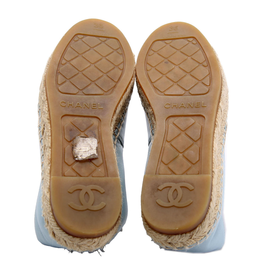 Chanel CC Espadrilles Size 36 Blue/Black
