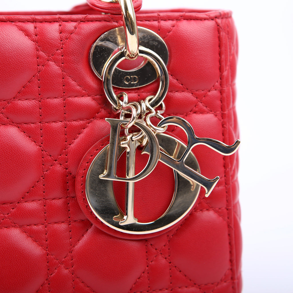 Christian Dior My Lady Dior Lucky Badges Red