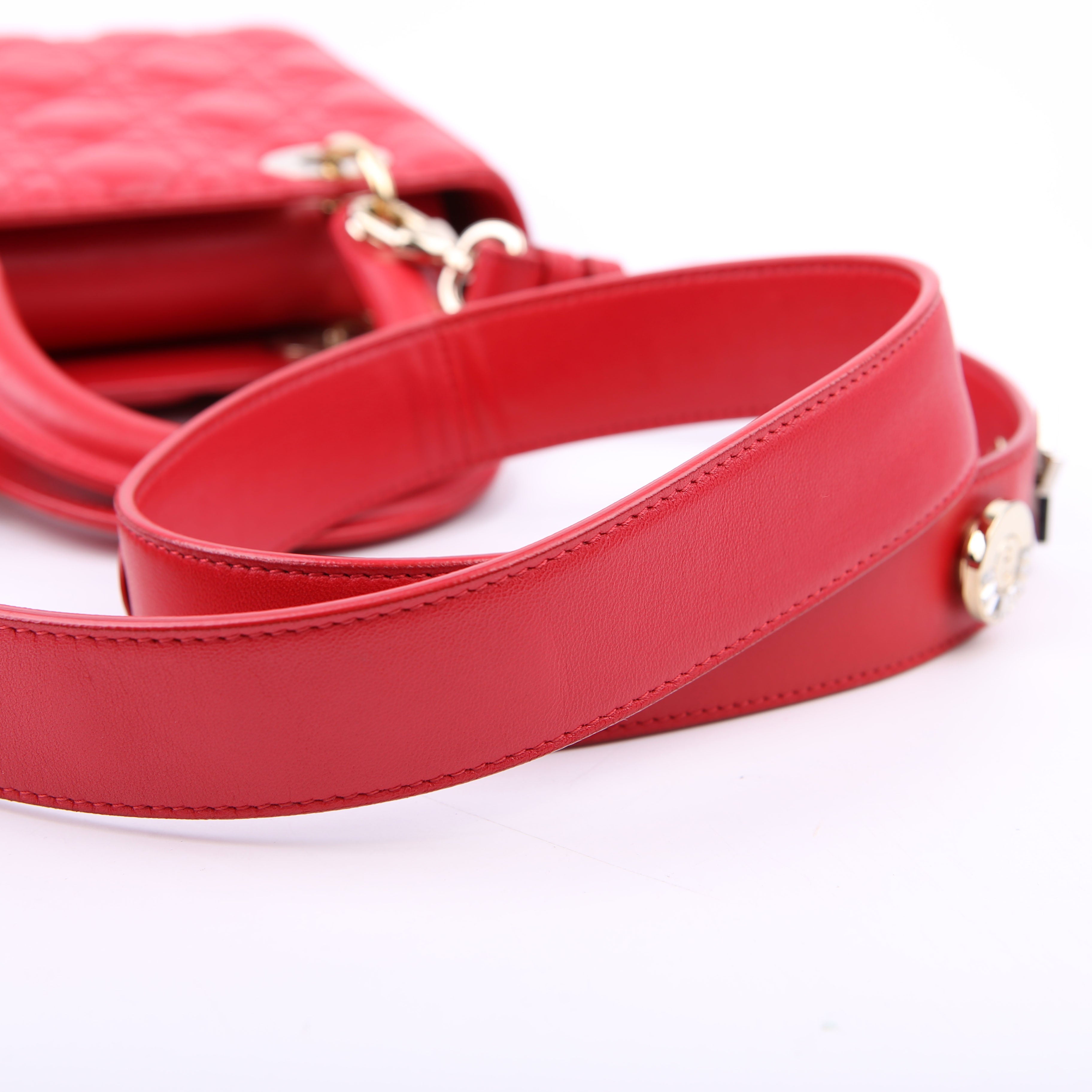 Christian Dior My Lady Dior Lucky Badges Red