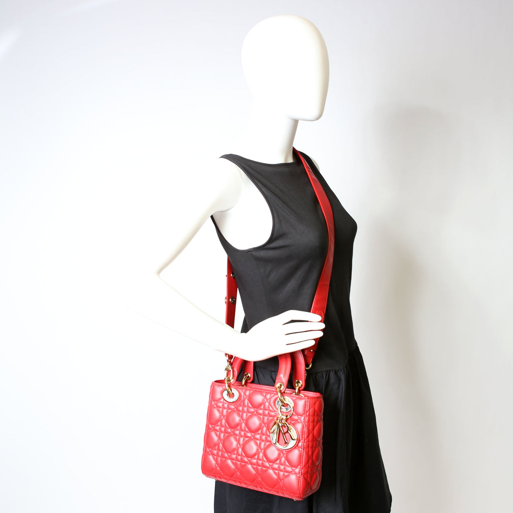 Christian Dior My Lady Dior Lucky Badges Red