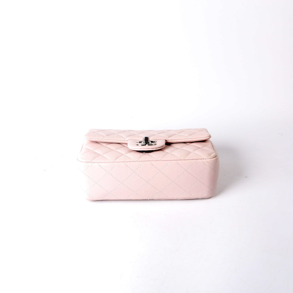 Chanel Classic Flap Mini Rectangle Lambskin RFID Pink