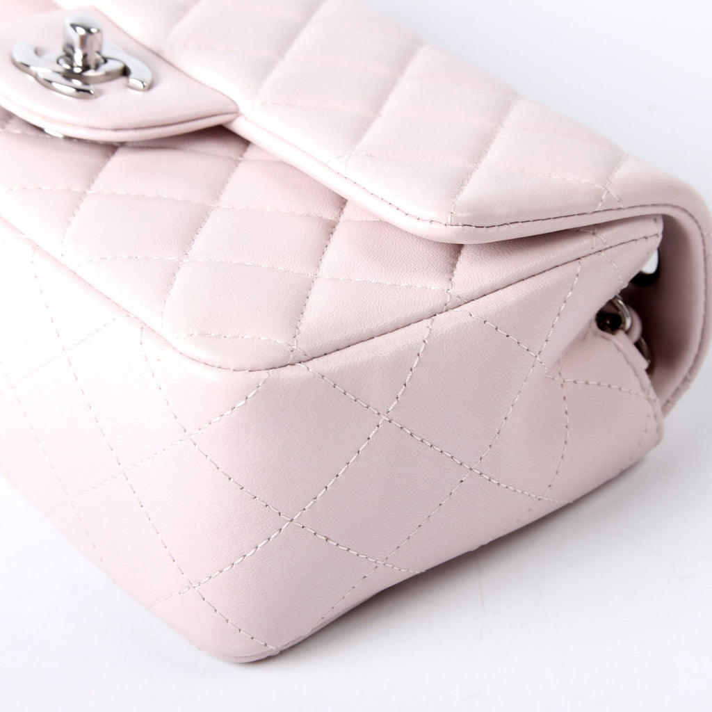 Chanel Classic Flap Mini Rectangle Lambskin RFID Pink