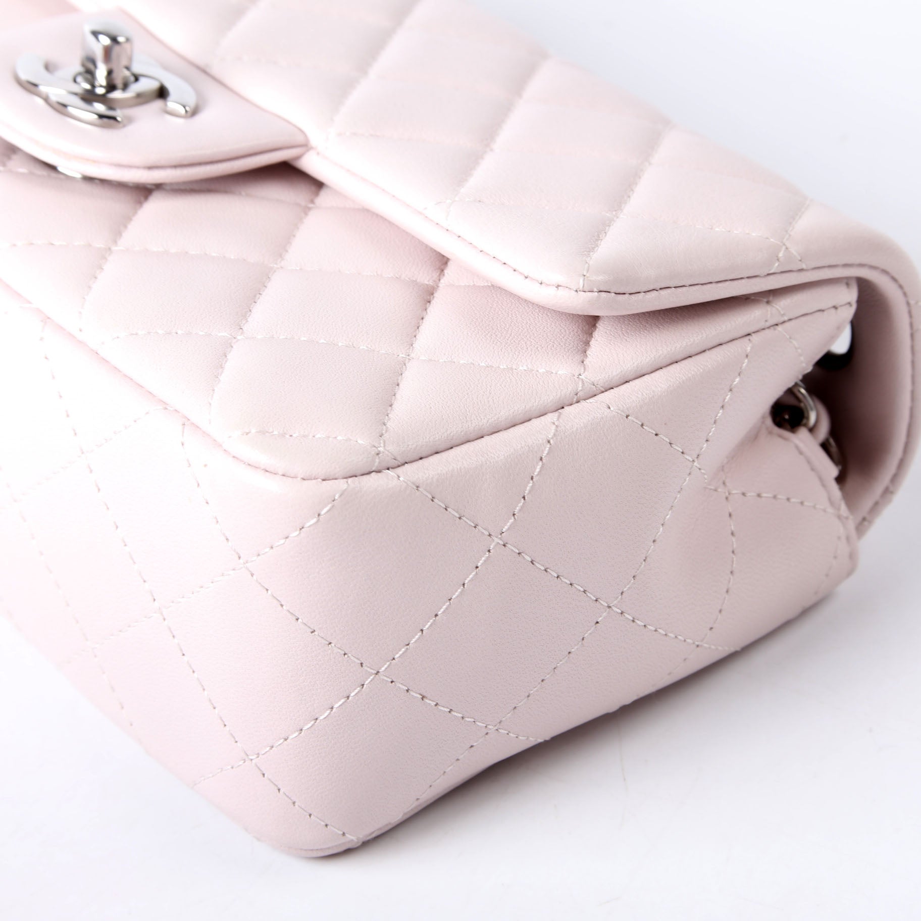 Chanel Classic Flap Mini Rectangle Lambskin RFID Pink