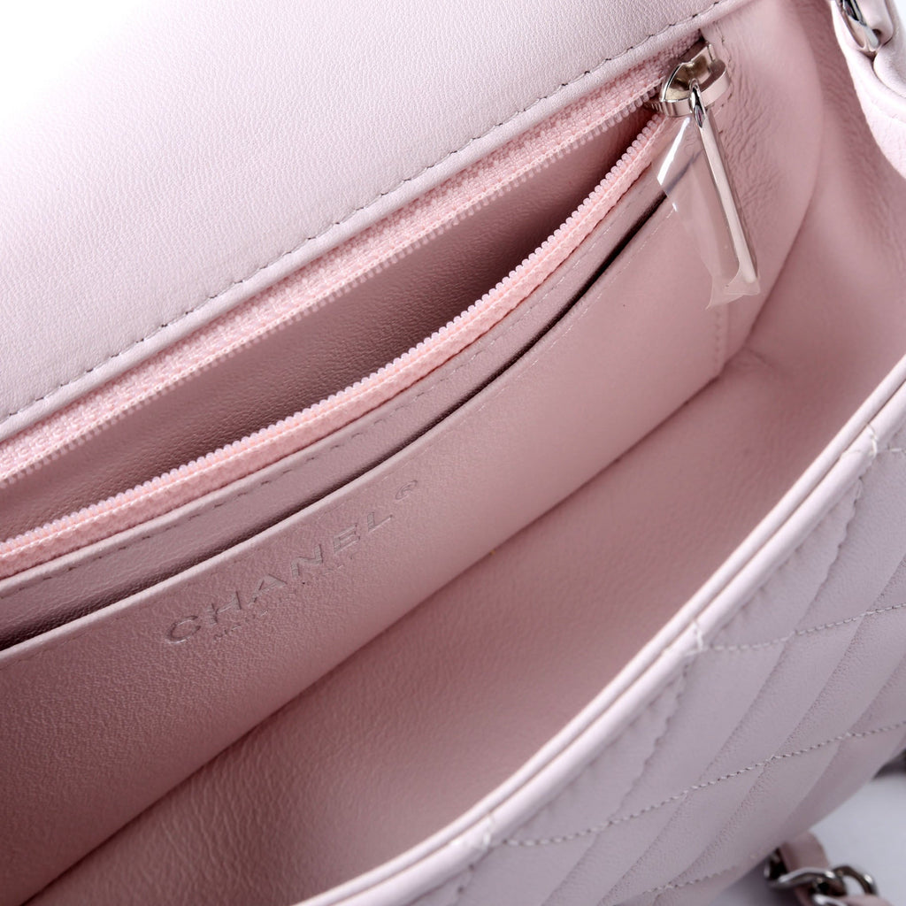 Chanel Classic Flap Mini Rectangle Lambskin RFID Pink