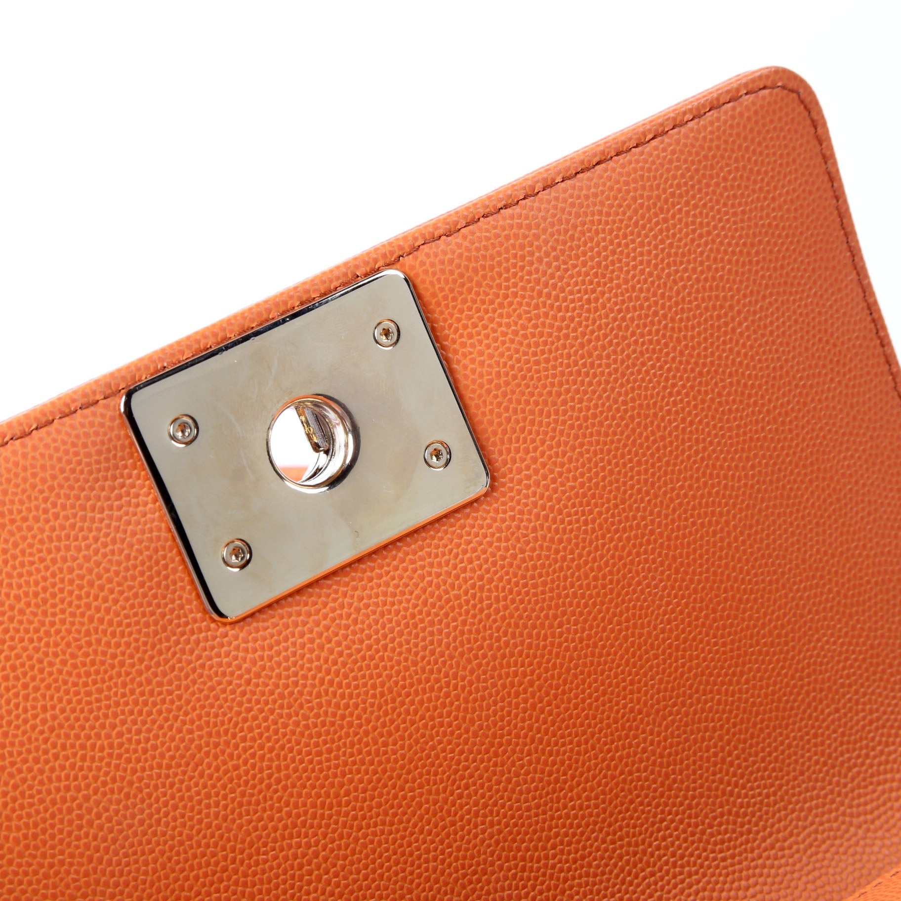Chanel Boy Flap Small Caviar RFID Orange