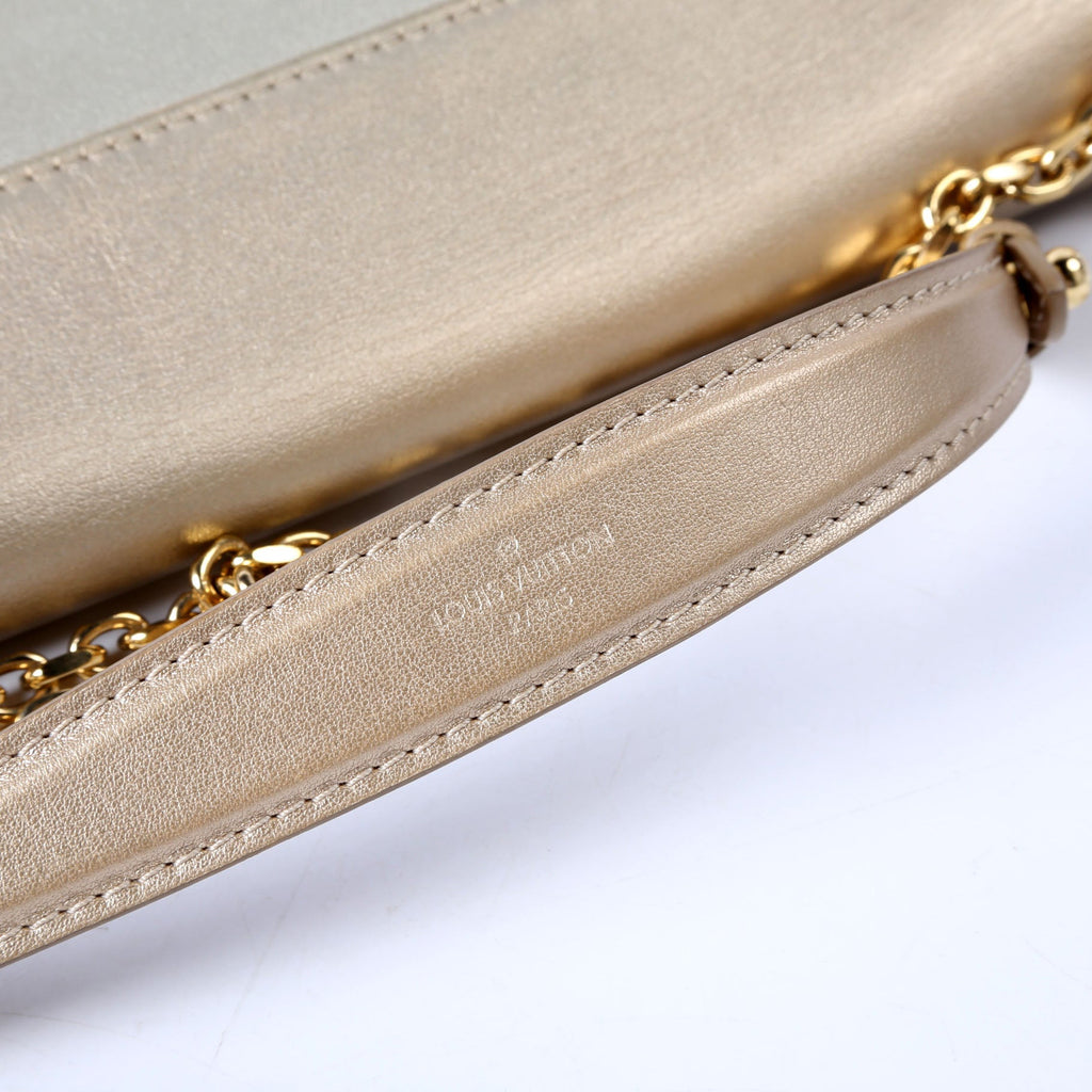 Louis Vuitton Love Note Chain Clutch Calfskin Gold
